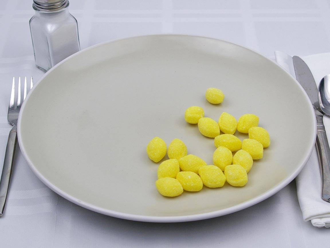 Calories in 18 piece(s) of Lemon Drops Candy