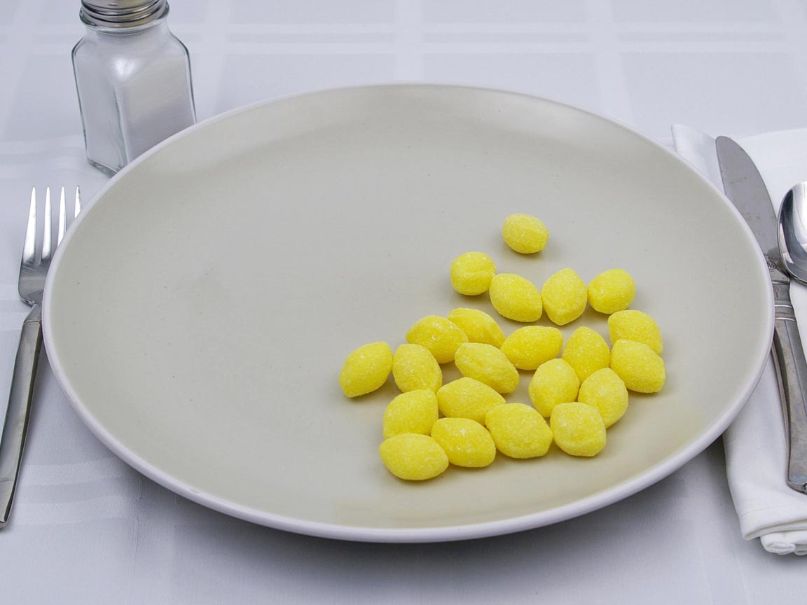 Calories in 22 piece(s) of Lemon Drops Candy