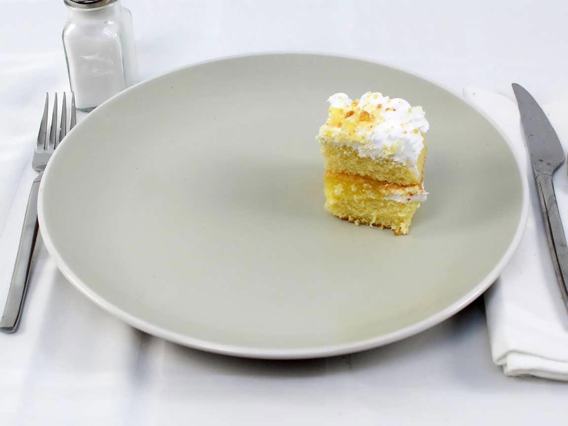 Calories in 0.25 piece(s) of Lemon Filled Yellow Cake