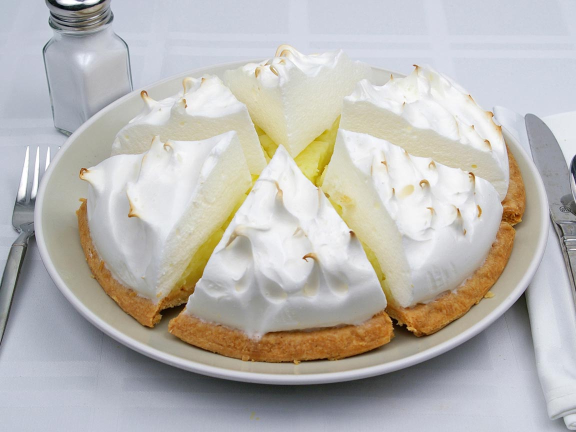 Calories in 6 piece(s) of Lemon Meringue Pie