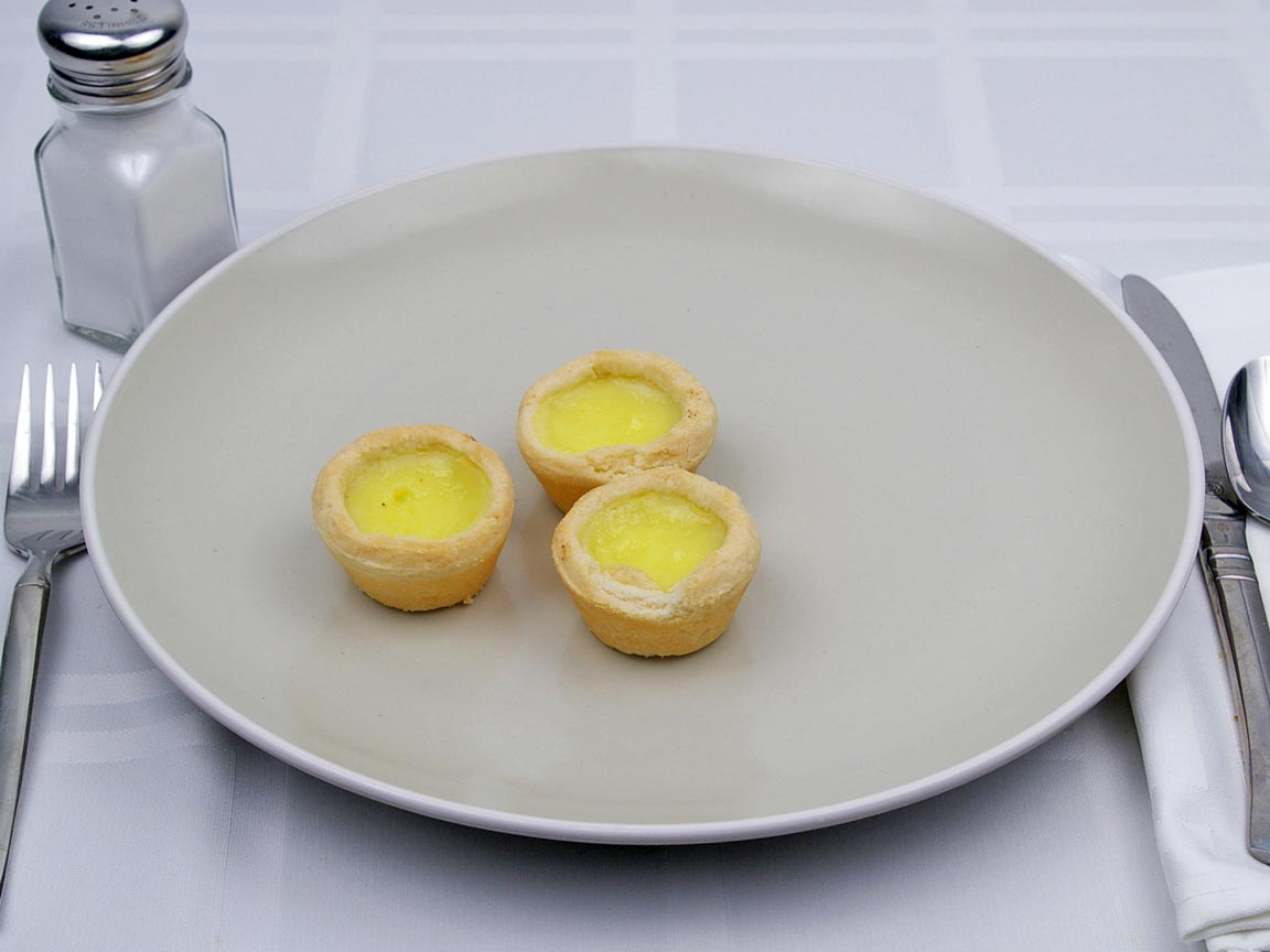 Calories in 3 tart(s) of Lemon Curd Mini Tart