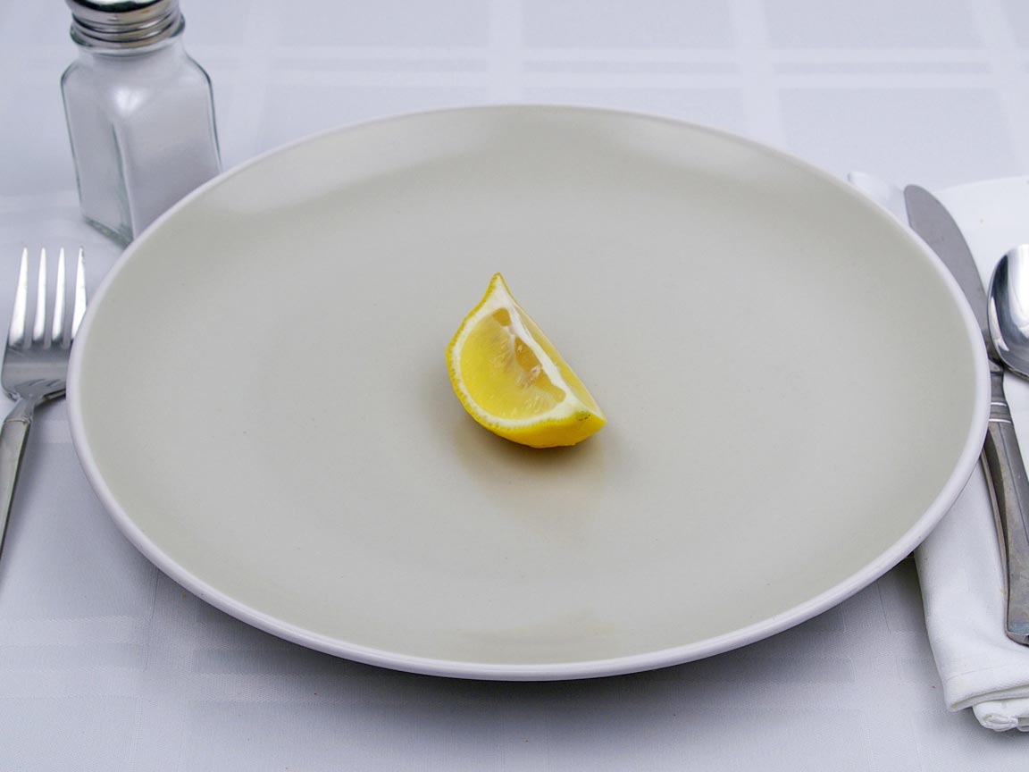 Calories in 0.25 fruit(s) of Lemon
