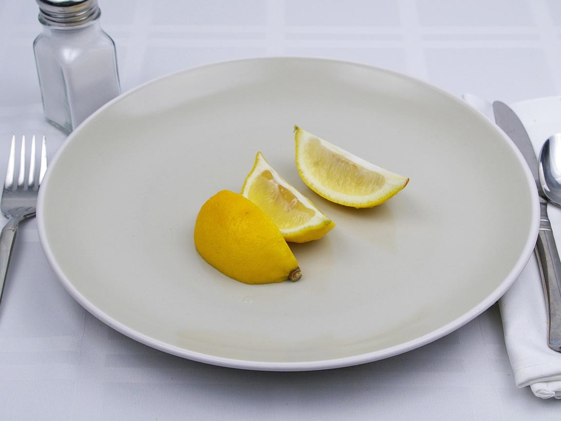 Calories in 0.75 fruit(s) of Lemon