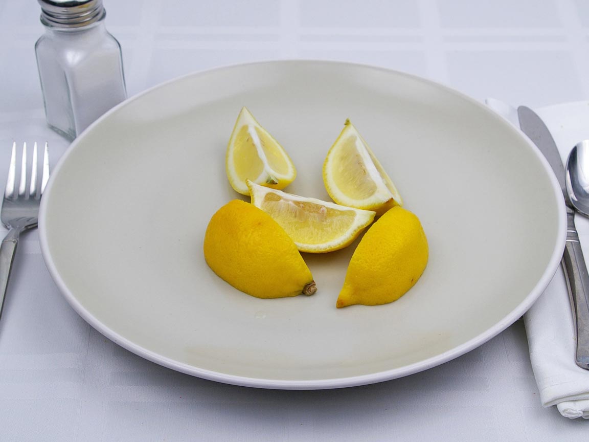 Calories in 1.25 fruit(s) of Lemon