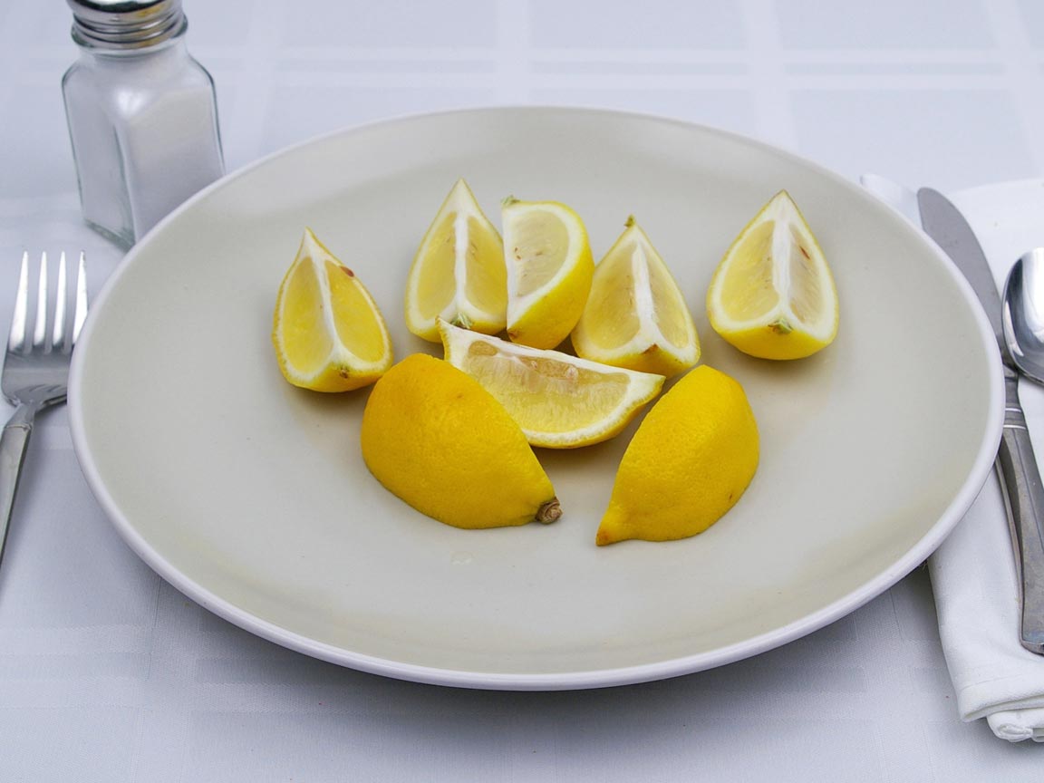Calories in 2 fruit(s) of Lemon