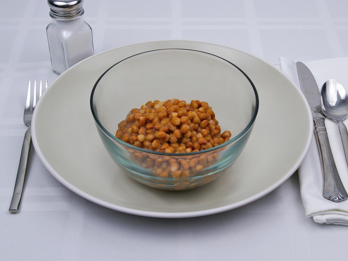 Calories in 1.25 cup(s) of Lentils - Canned