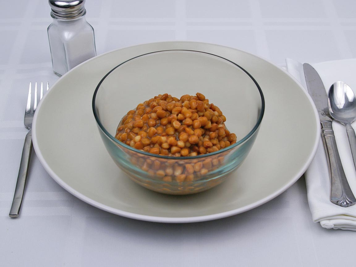 Calories in 1.5 cup(s) of Lentils - Canned