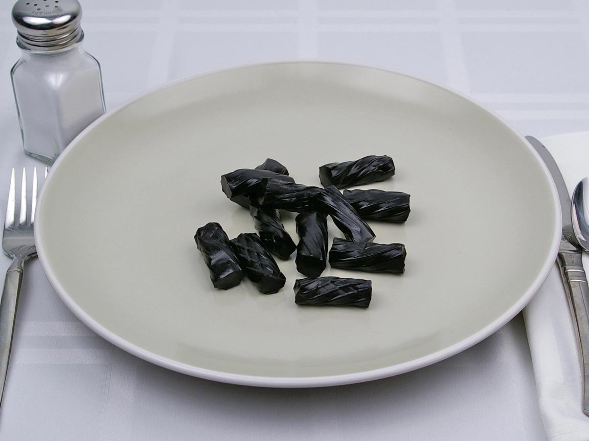 Calories in 85 grams of Black Licorice