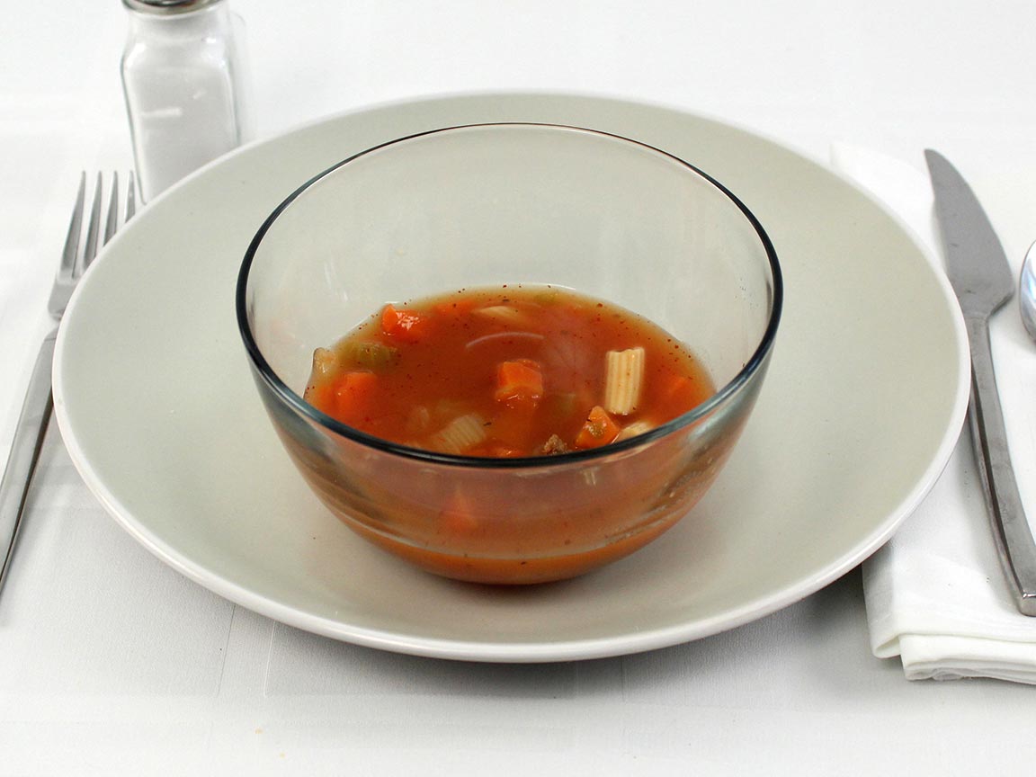 Calories in 0.75 cup(s) of Progresso Light Italian Meatball Soup