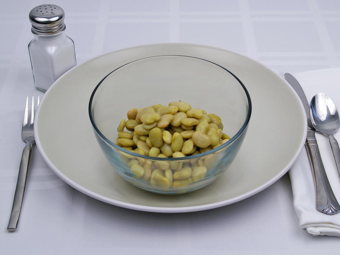 Calories in 1.25 cup(s) of Lima Beans - Canned