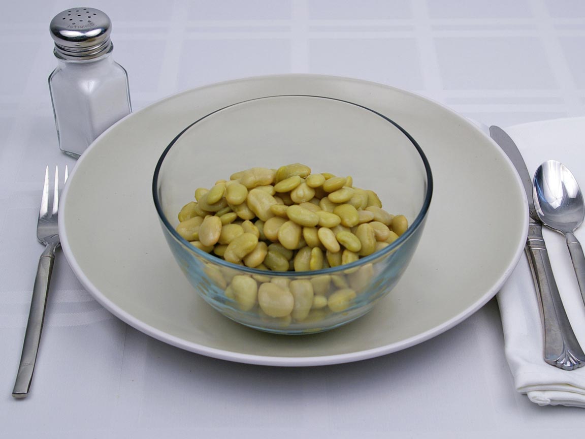 Calories in 1.75 cup(s) of Lima Beans - Canned