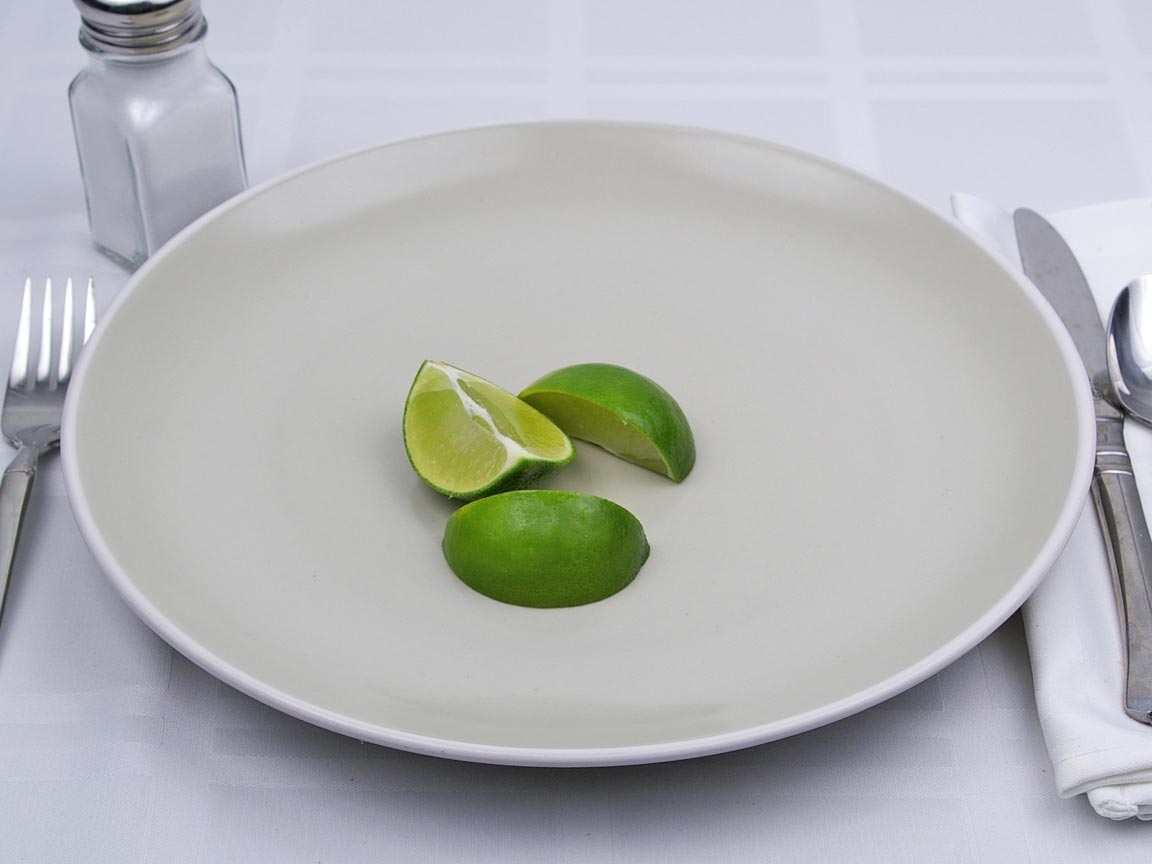 Calories in 0.75 fruit(s) of Lime