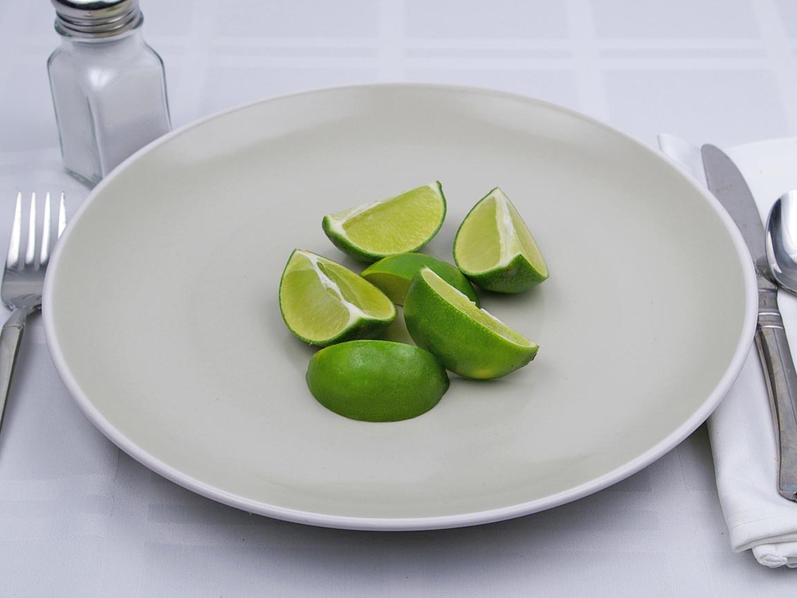 Calories in 1.5 fruit(s) of Lime