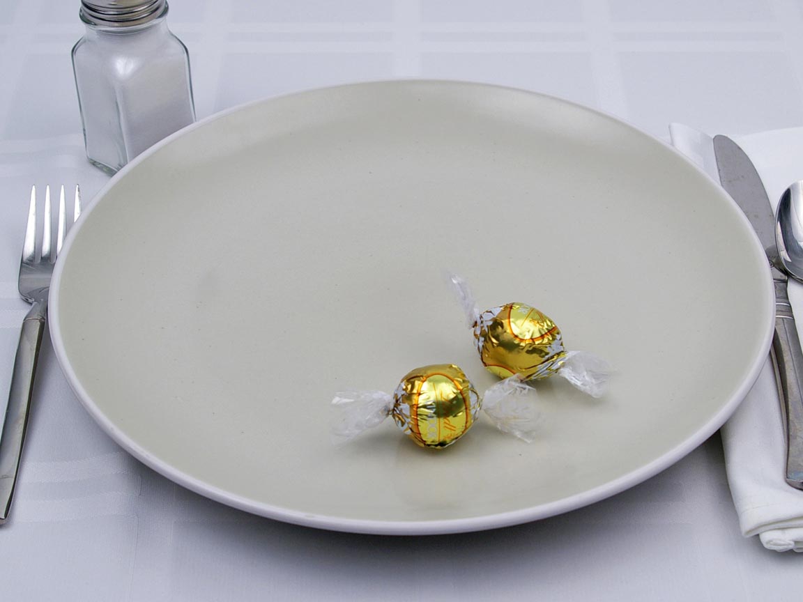 Calories in 2 piece(s) of Lindor Chocolate Truffles