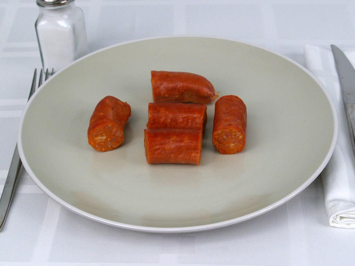 Calories in 141 grams of Linguica Sausage