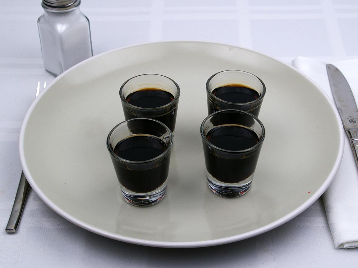 Calories in 4 fl oz(s) of Coffee Liqueur - 53 Proof - Avg