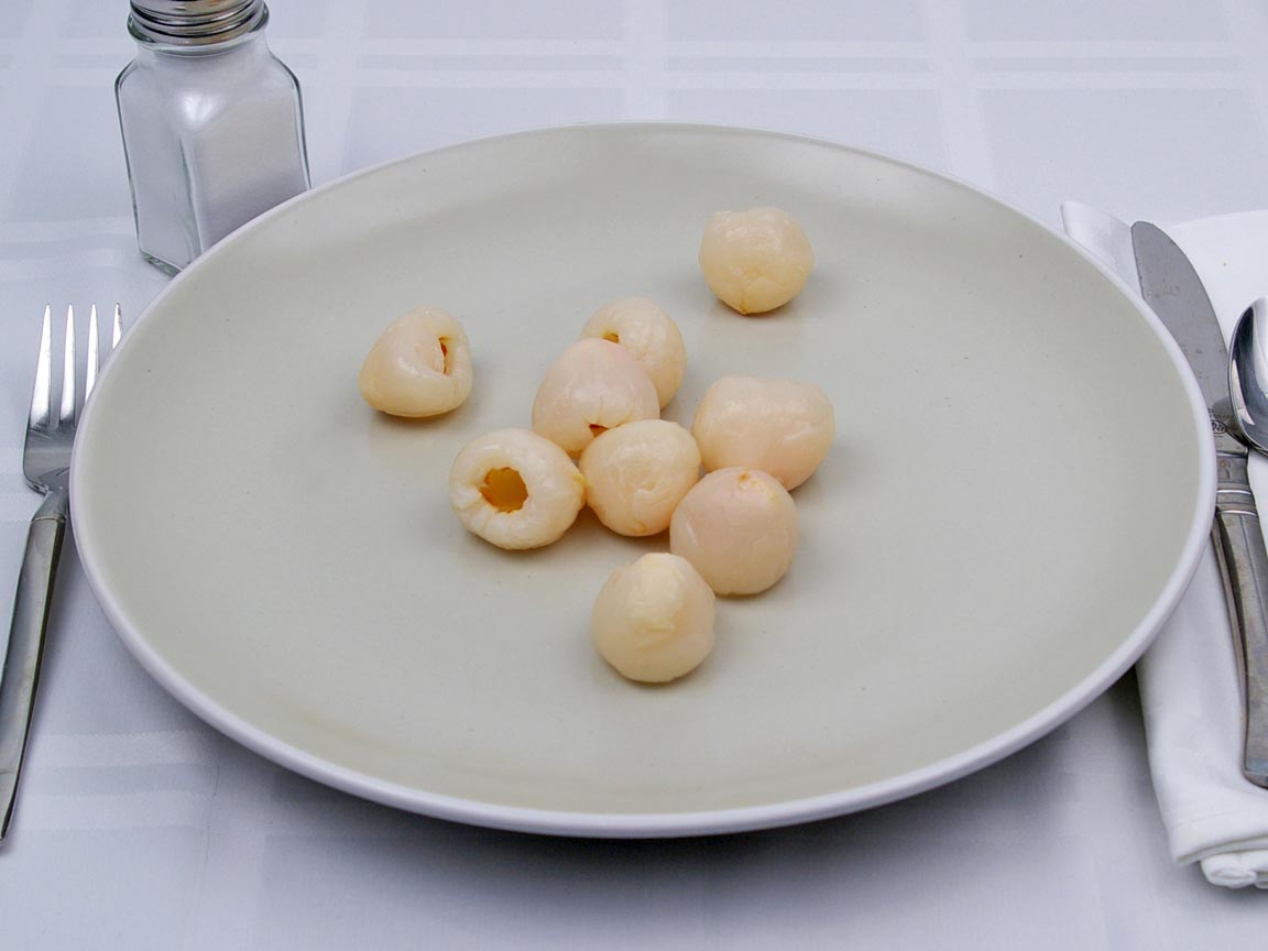 Calories in 9 piece(s) of Lychee - Fresh