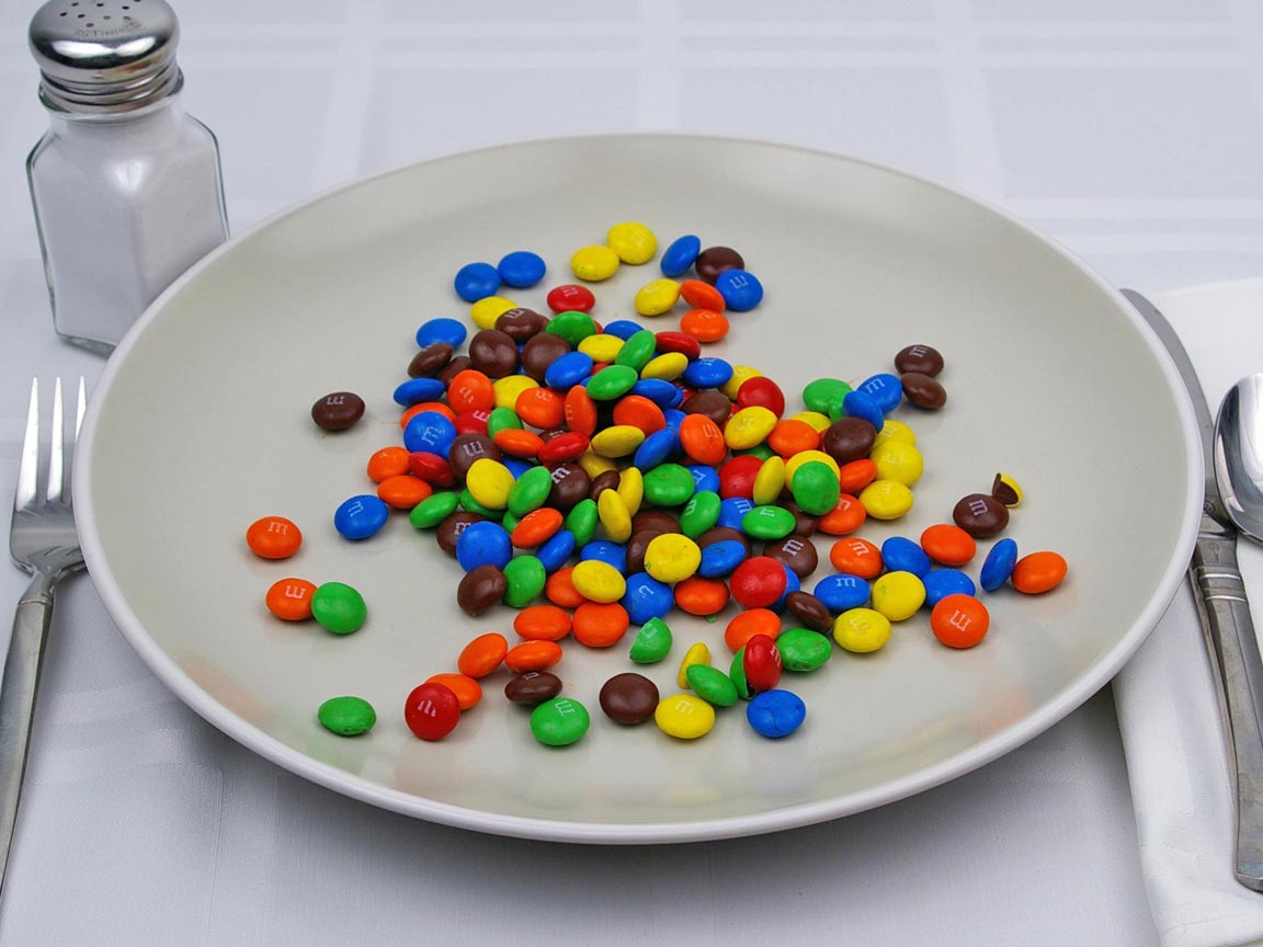 Calories in 5.92 package(s) of M & M's Plain
