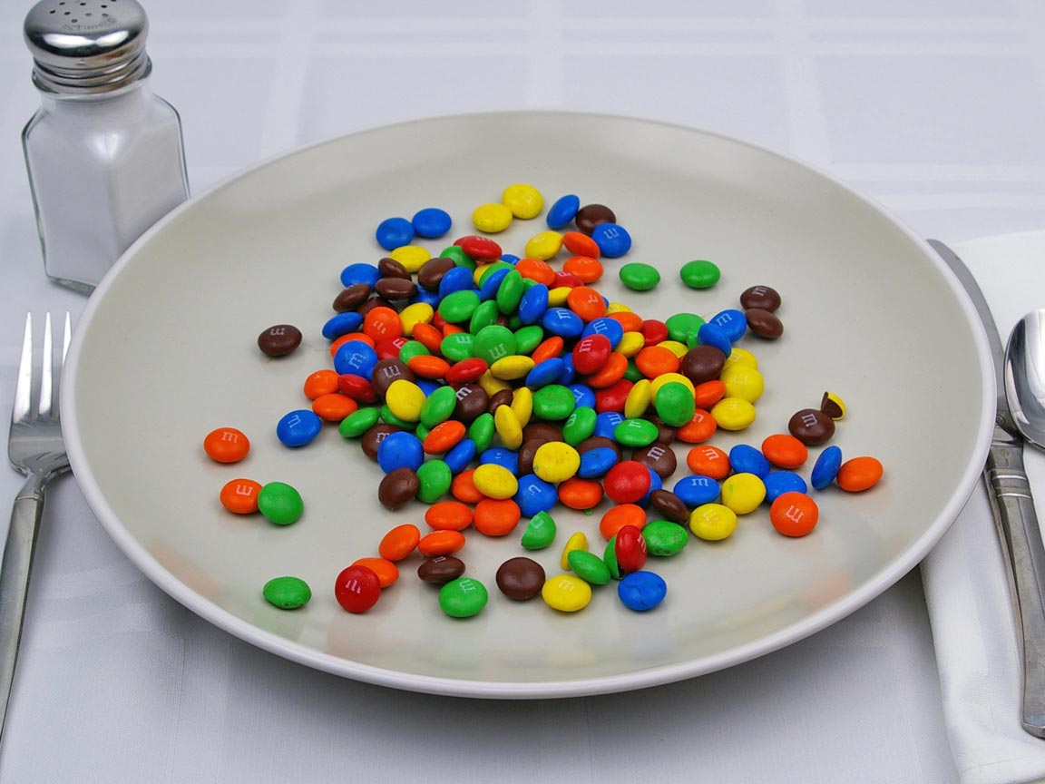 Calories in 6.51 package(s) of M & M's Plain