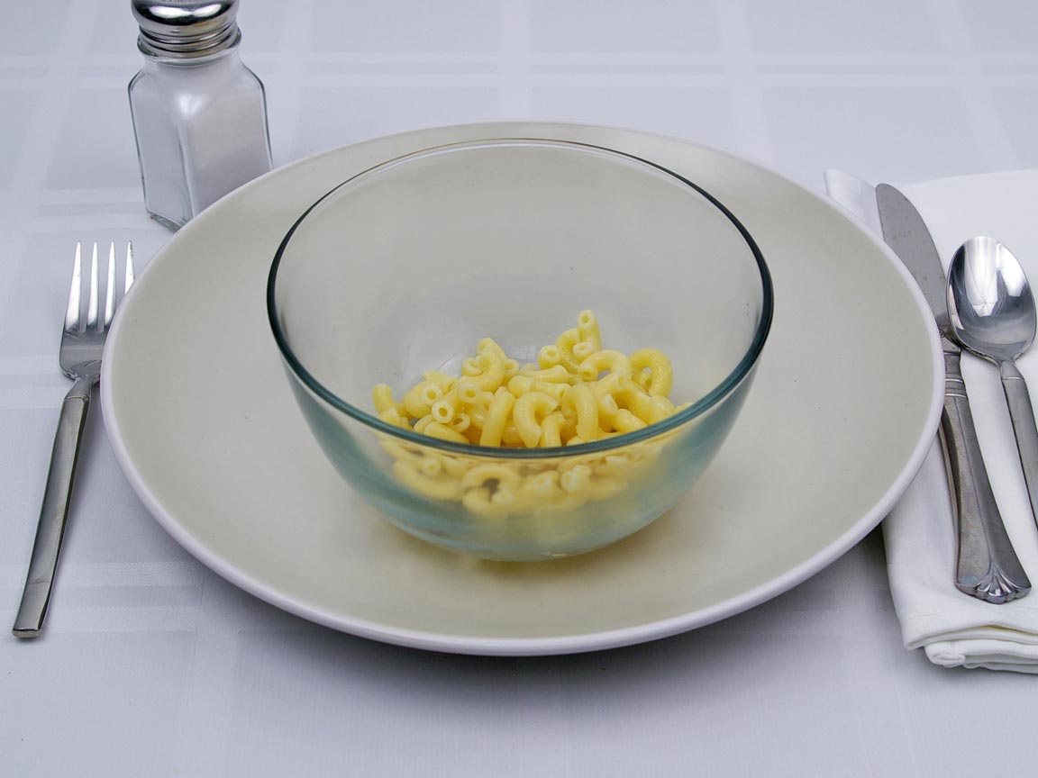 Calories in 0.5 cup(s) of Macaroni Pasta