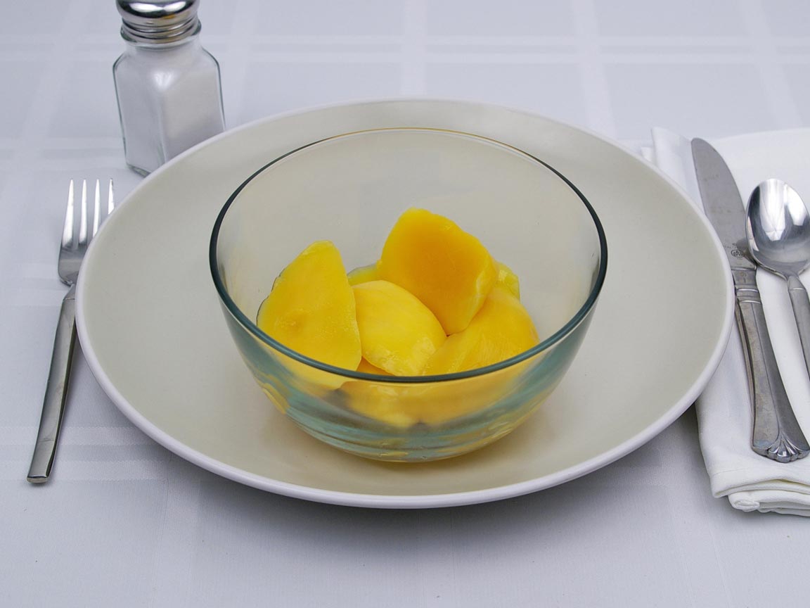 Calories in 297 grams of Mango - Canned - Extra Light Syrup