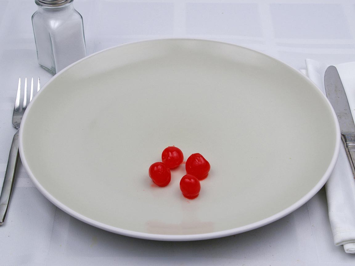 Calories in 4 cherry of Maraschino Cherries
