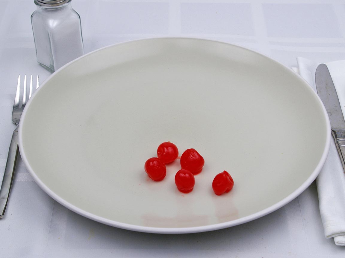 Calories in 5 cherry of Maraschino Cherries