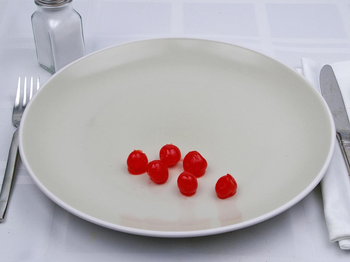 Calories in 6 cherry of Maraschino Cherries