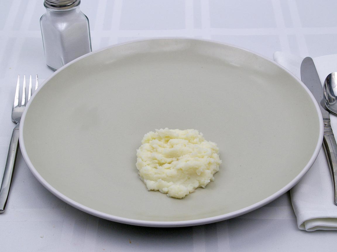 Calories in 0.25 cup(s) of Mashed Potatoes - Whole Milk - Butter