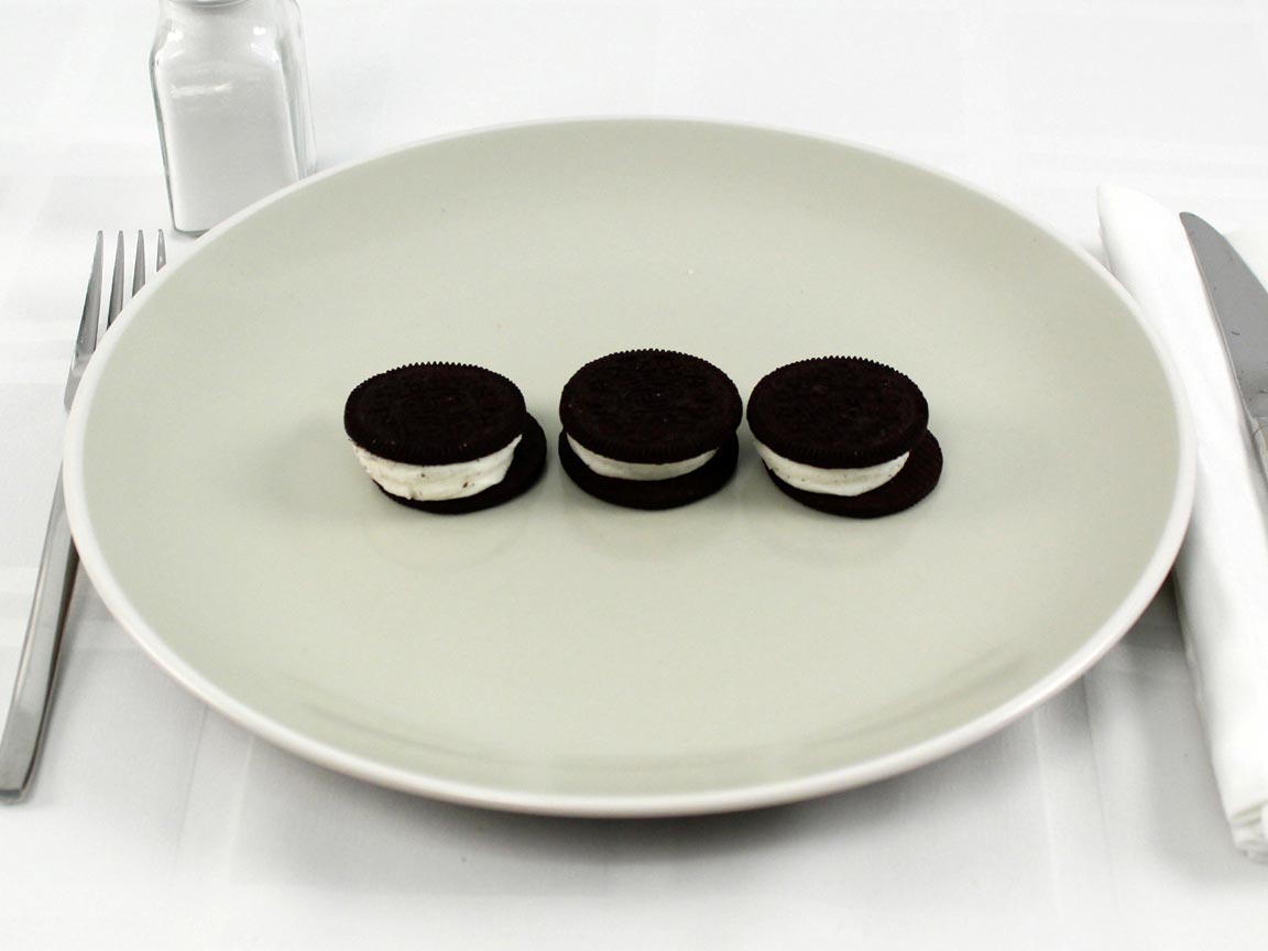 Calories in 3 cookie(s) of Mega Stuffed Oreos