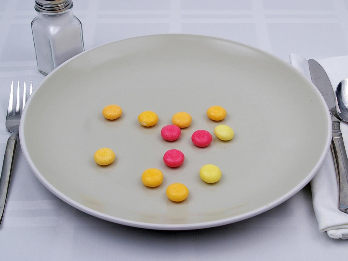 Calories in 12 piece(s) of Mentos Fruits