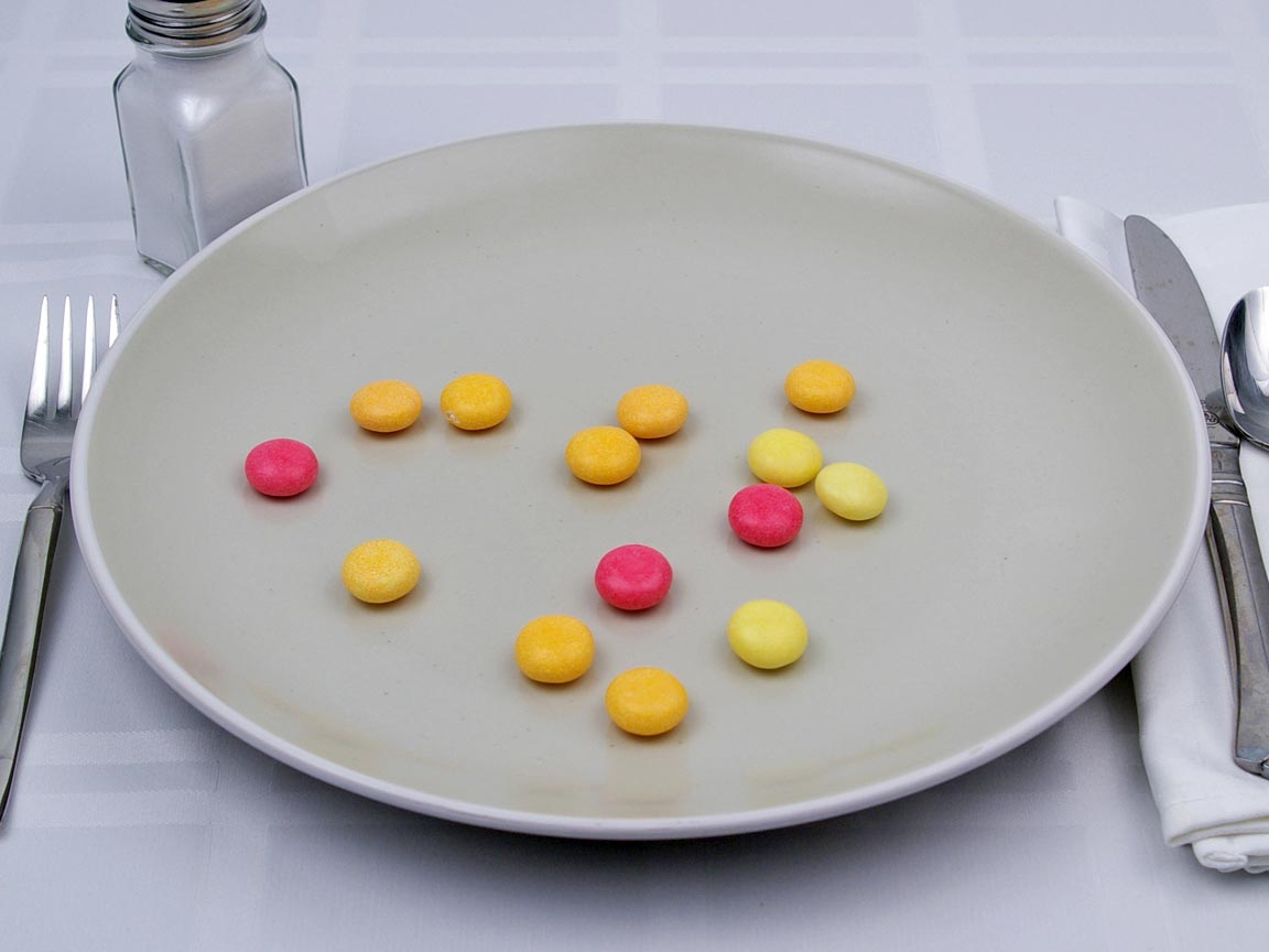 Calories in 14 piece(s) of Mentos Fruits
