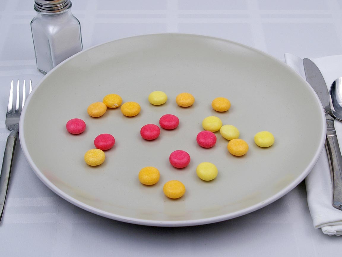 Calories in 20 piece(s) of Mentos Fruits