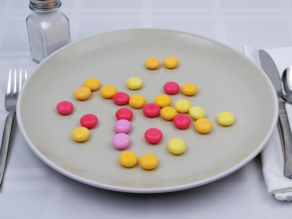 Calories in 28 piece(s) of Mentos Fruits