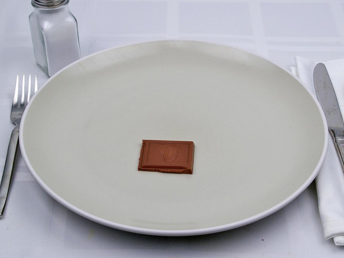 Calories in 1 piece(s) of Milk Chocolate