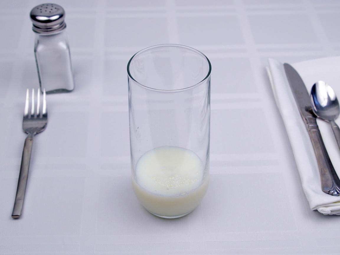 Calories in 0.38 cup(s) of Hemp Milk - Unsweetened