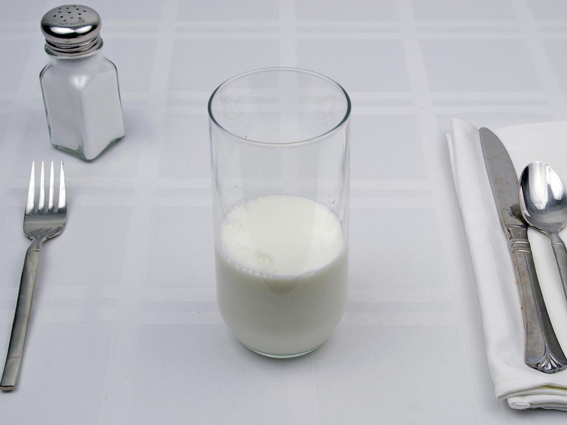 Calories in 7 fl oz(s) of Milk - Whole