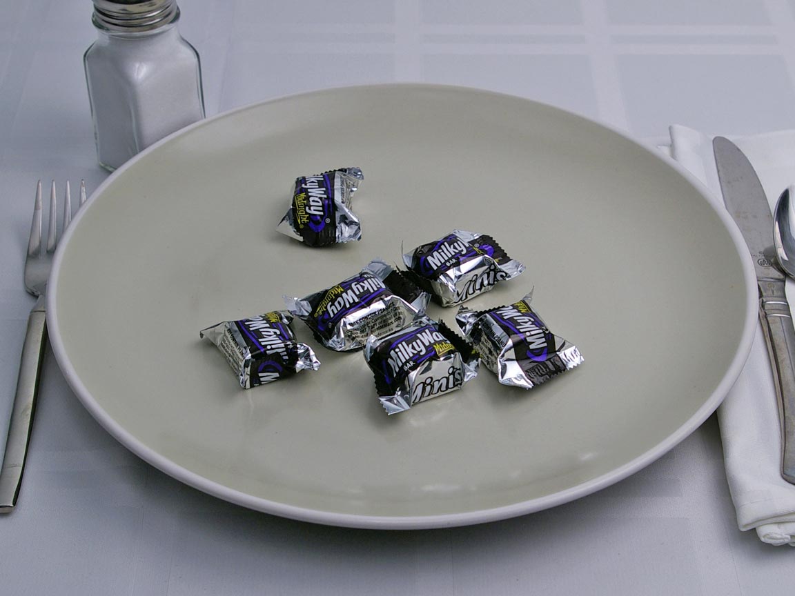 Calories in 6 piece(s) of Milky Way Midnight Mini