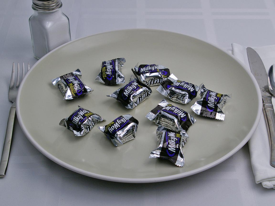 Calories in 10 piece(s) of Milky Way Midnight Mini