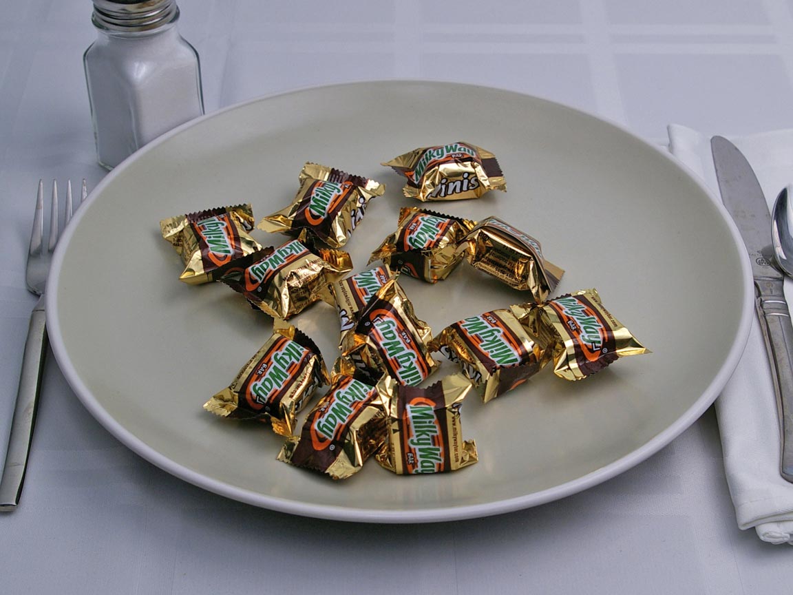 Calories in 13 piece(s) of Milky Way Mini