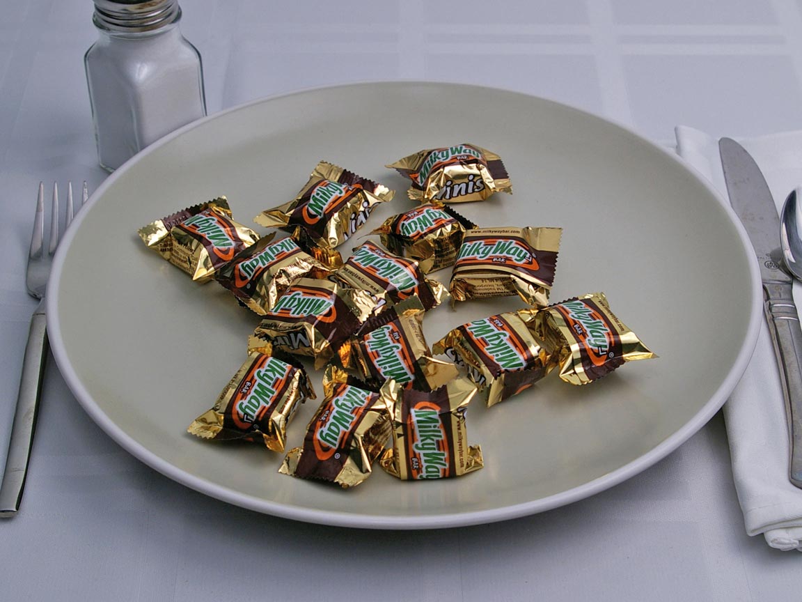 Calories in 14 piece(s) of Milky Way Mini