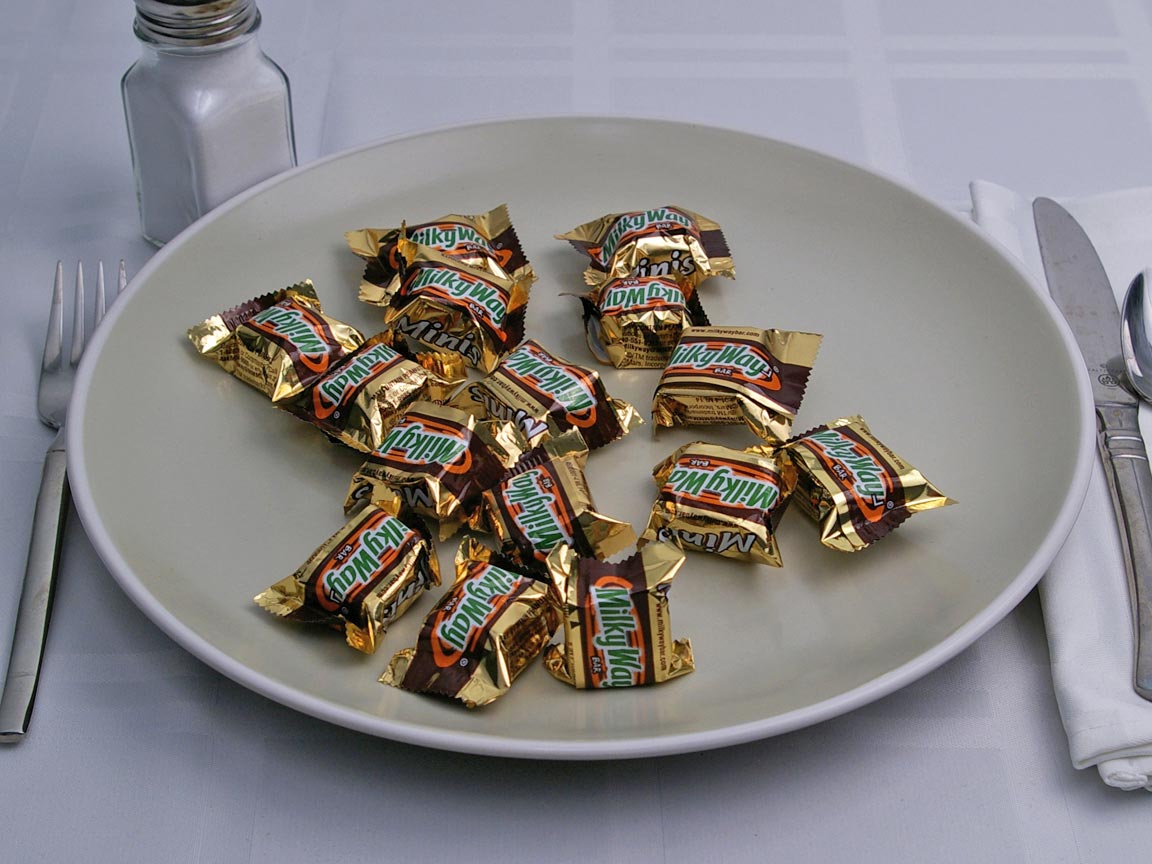 Calories in 15 piece(s) of Milky Way Mini