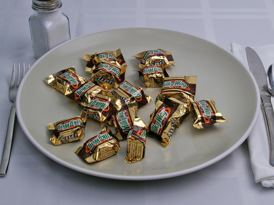 Calories in 16 piece(s) of Milky Way Mini