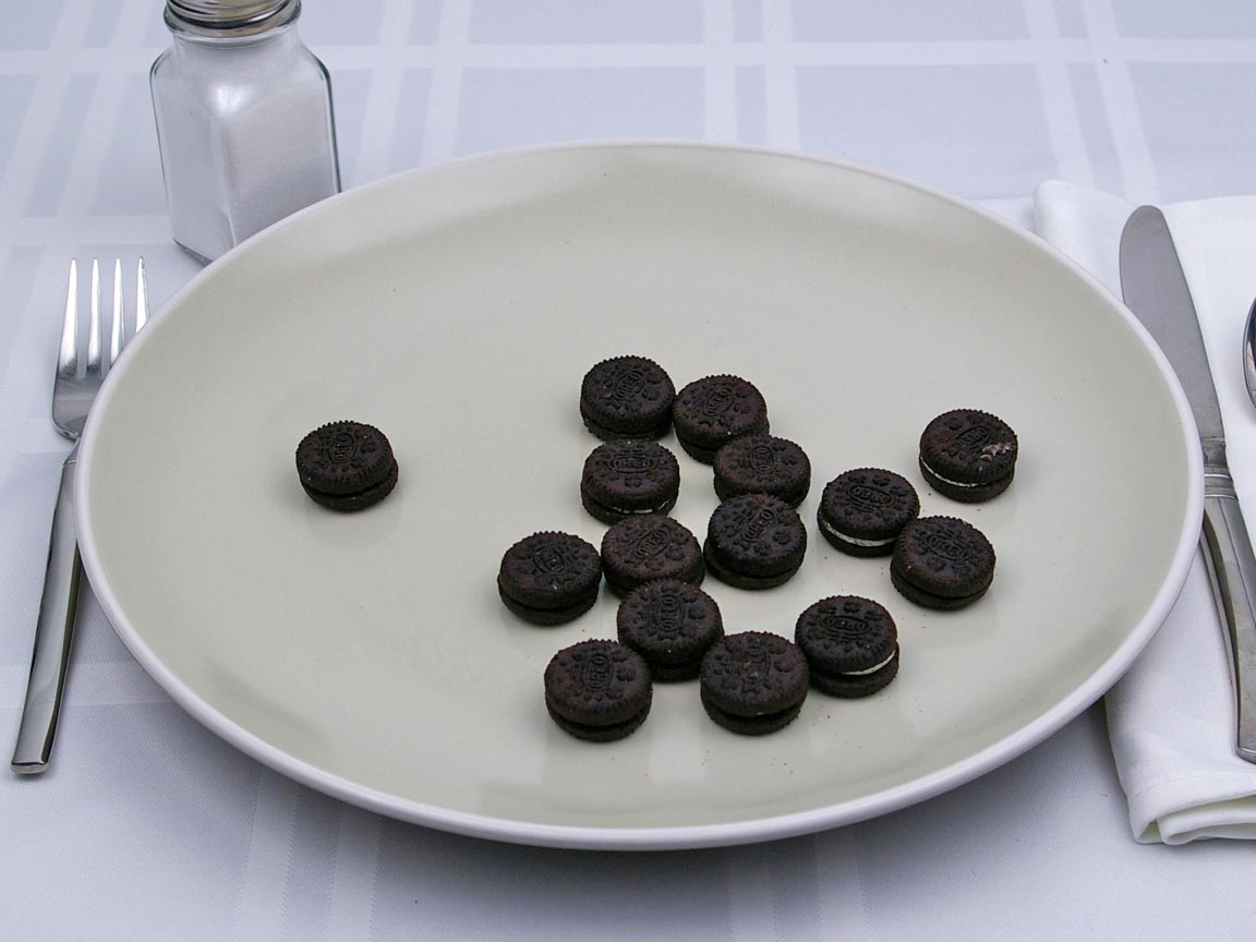 Calories in 15 cookie(s) of Oreos Cookie - Mini