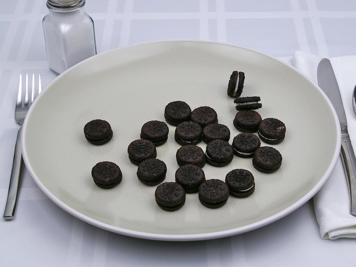 Calories in 21 cookie(s) of Oreos Cookie - Mini