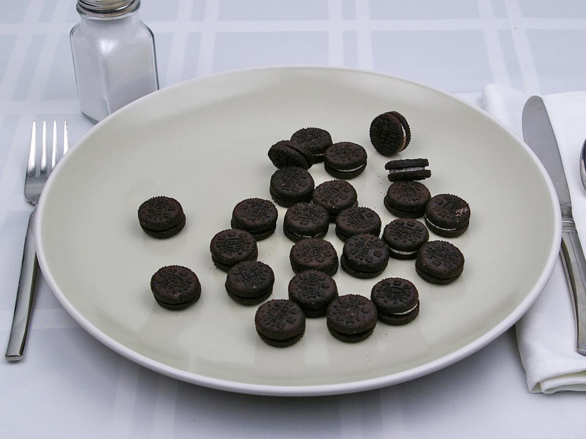 Calories in 24 cookie(s) of Oreos Cookie - Mini