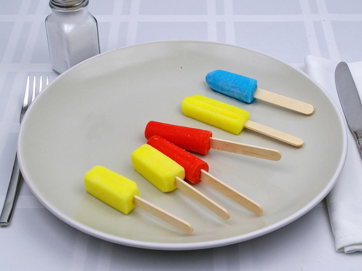 Calories in 6 popsicle(s) of Mini Popsicle