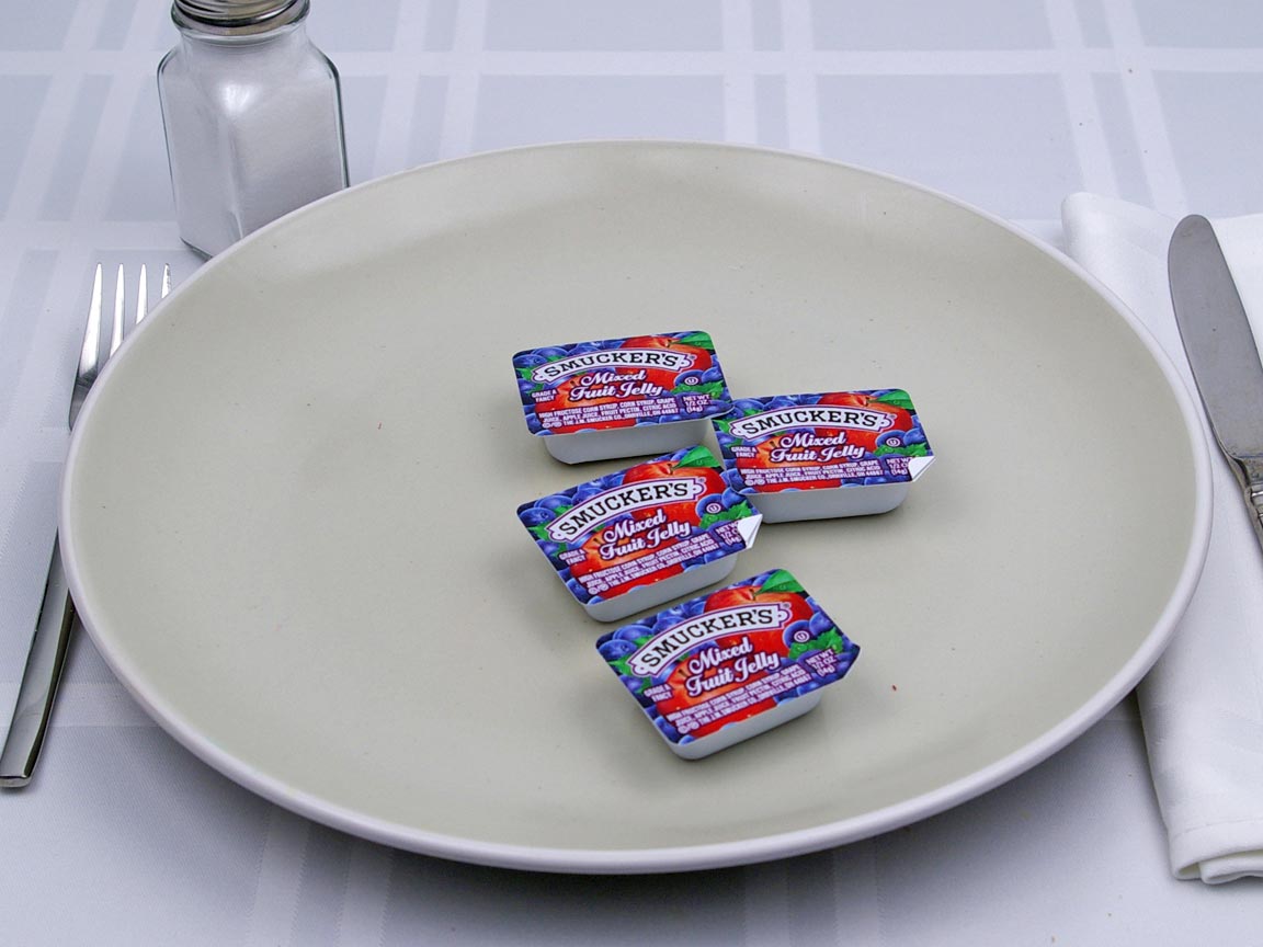 Calories in 4 packet(s) of Jelly -  Packet