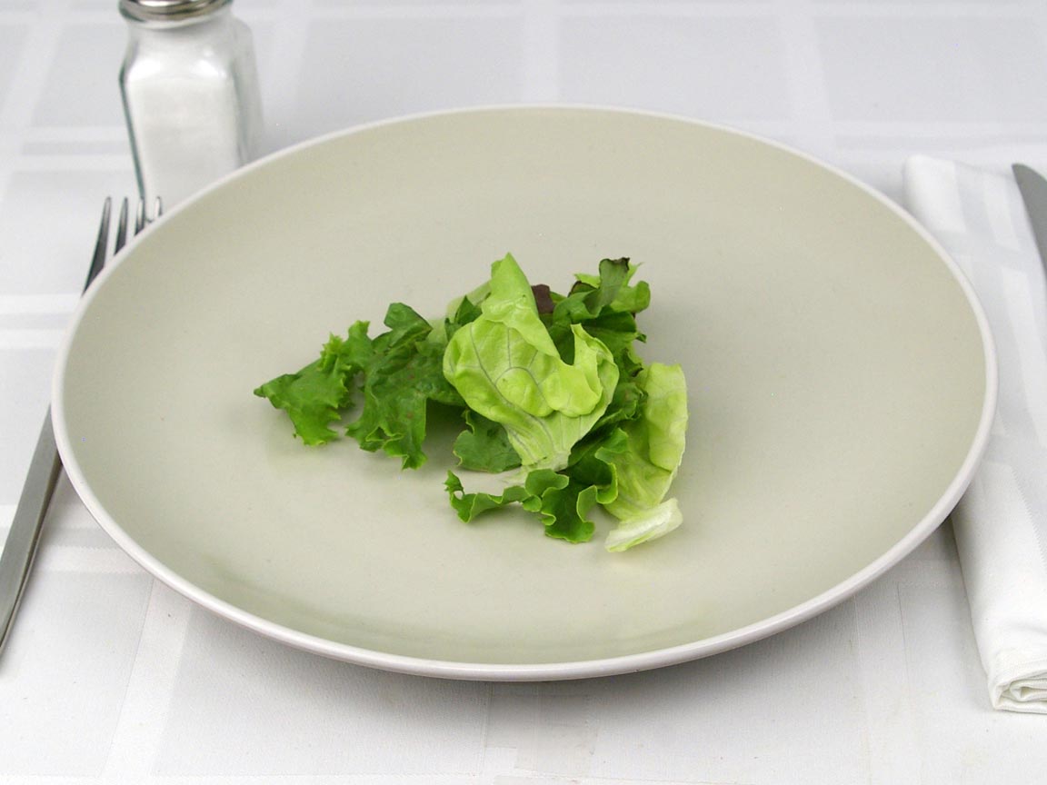 Calories in 10 grams of Mixed Leaf Lettuce