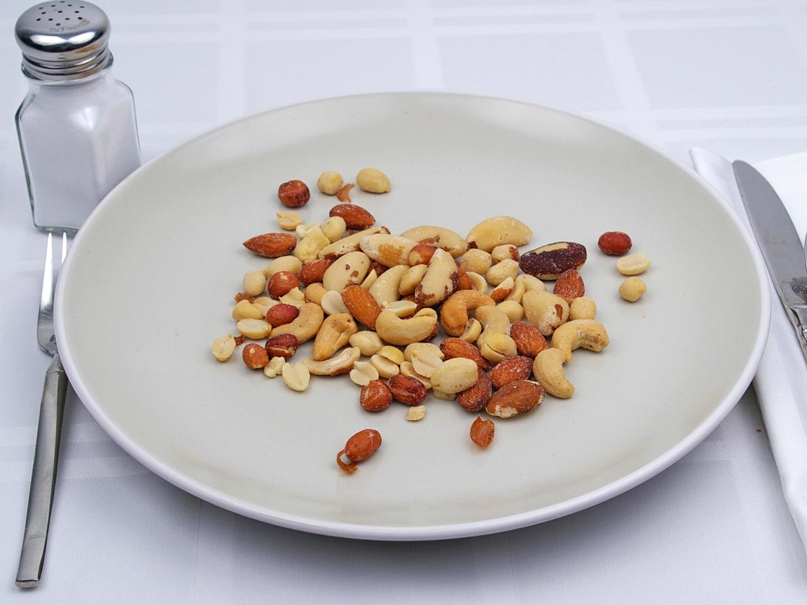 Calories in 3 ounce(s) of Mixed Nuts